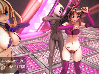 mmd r18 Kizuna AI & Mirai Akari Lamb 3d hentai sex animation ntr bdsm cum fuck anal creampie vrchat