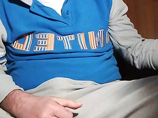 The Absorbed Pleasure of Jerking His Cock with Pure Pleasure!