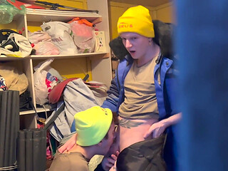 455 Twinks Fuck in the Barn in Winter, and Stepdad Spies on Them