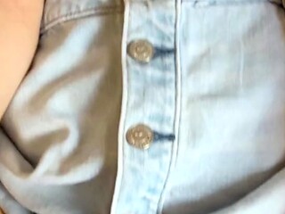 Big-titted girlfriend's boobs bounce in missionary POV fuck