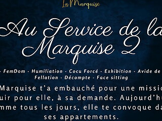 Au Service de la Marquise 2 - French audio porn femdom JOI