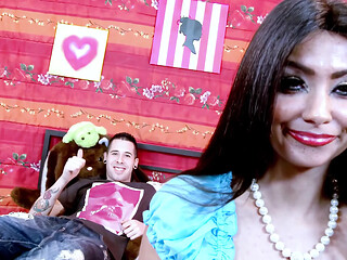 White dude explores passion with hairy Arab beauty Ivannah