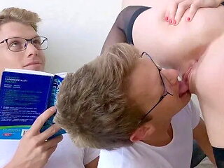Nerdy Boy gets His Lesson from Dominant Gf - She Fucked My Face