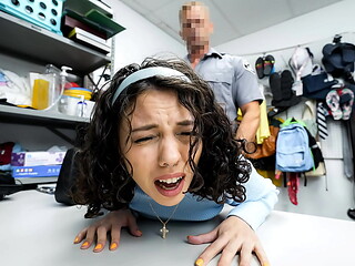 Innocent-Looking Shoplifter Satine Summers Reveals Her Naughty Side to The Guard on Duty - Pervcop