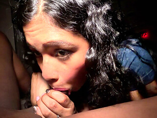 Teen Latina gets cum all over her pussy