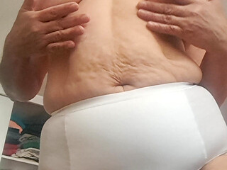 Mom in Big White Panties