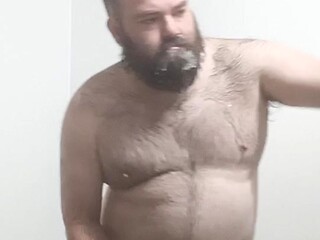 Solo shower jizz shot at the campground