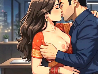 Married Indian secretary gets fucked byDia in a night office animation