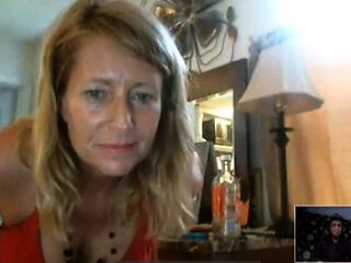 Angel or Demon Busty Blonde Mom on Webcam