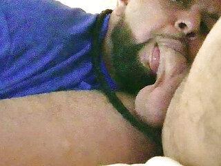 My friends curious straight dad loves his dick in my mouth