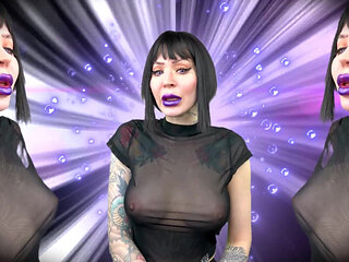 Violet Gothic Lips, Soft Kisses - Lipstick Fetish, Lip Fetish, Kiss, Kissing