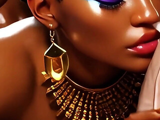 Beautiful Ebony Babes with Bwc - Interracial Fantasy Edit (ai Generated)
