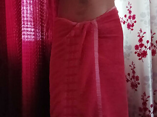 After a quick shower, a body massage