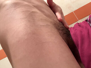 Touching his cock