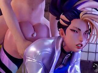 Akali gets creampied in her ass