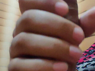 Boy Rubbing his Big Fat Dick and cums