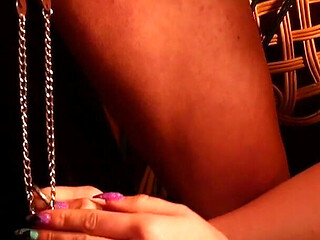 Porcelain Victoria's Lesbian BDSM 80s Porno Part 2: Slave Mila Is Flogged, Clamped, Cropped and Teased Into Submission