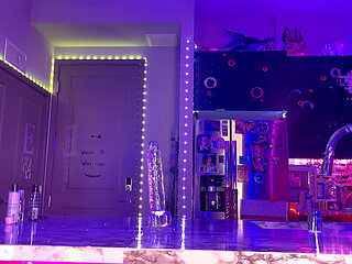 Ms Red X Rides Multiple Monster Dildos