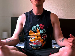 Hard Cock Meditation JOI - Erotic Breathing, Nipple Play, Cock Stroking, Precum Eating