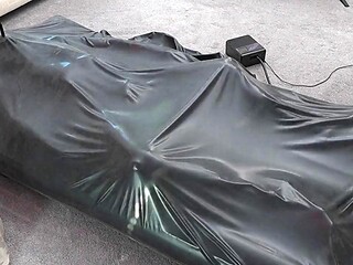 Guy in Latex Bondage for Vacbed Session 19