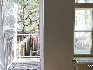 German Stepmom Catches Son Watching Porn and Gives Him a Handjob