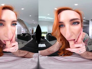 Bitch gives wam blowjob and handjob in pov scene