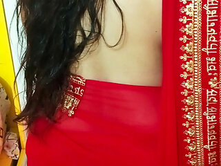 Pankhuri Kunal Shooting in Red Hotel Room