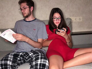 Horny Stepsister Couldnt Resist and Masturbating in Front of Stepbrother! I P...