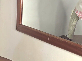 Fingering Her Pussy Looking Herself in the Mirror She Is Addicted to Masturbation