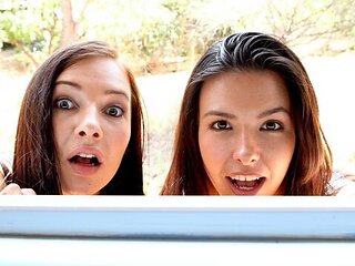 Sweet Danica Dillon and Ashli Orion - doggystyle scene - Brazzers Exxtra