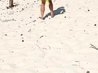 Desert public striptease