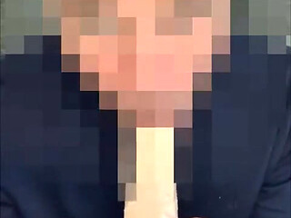 Straight Married Broker Fucks Himself with a Dildo in the Shower for Me