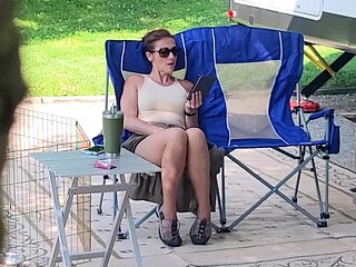Euro amateur outdoor masturbation