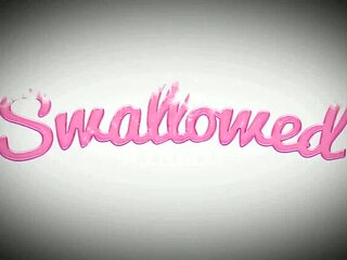 SWALLOWED - One sucks balls and the other one takes care of the cock