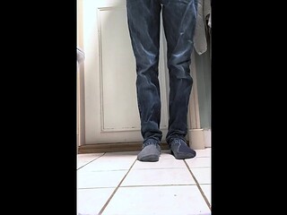 Diaper Boy Pissed His Pants in Soaked Jeans