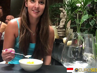 EuroSexDiary Horny Brunette Euro Pussy Creampied By Big Dick