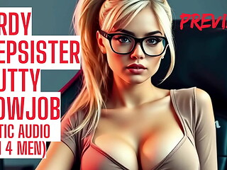 Nerdy Stepsister Blowjob (ASMR JOI HFO Taboo Erotic Audio Porn)