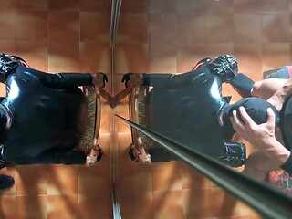 Bondage MILF gets face fucked and deepthroated