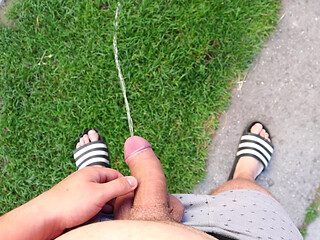 Hungarian guy peeing in a deserted area. Ep2