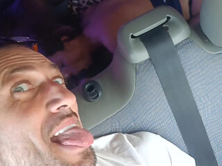 She Gets Horny on a Van Ride to the Airport with Two BBC