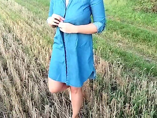 outdoor dildo masturbation