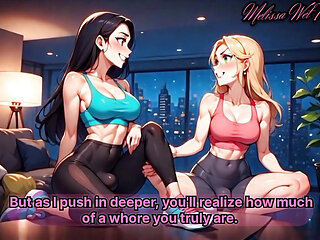 Your futa friend wants to fuck your virgin ass until you beg for her cum - AI