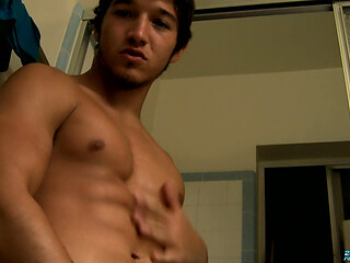 Shower Stroking Jock Jizzy