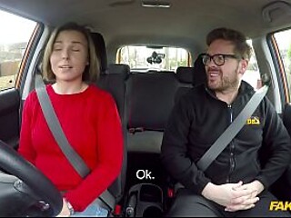 She got jealous and wanted to prove she was a better hole - Fake Driving School