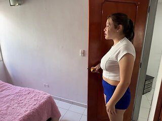 I Get Horny Seeing My Little Stepbrother's Big Penis After Entering His Room, We End up Having a Hard Fuck