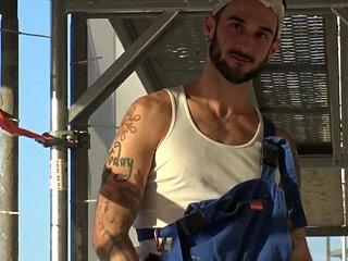 Issak fucked bareback by straight worker