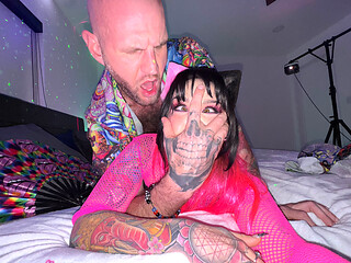 Nova Cane Gets Her Pussy Pounded Below the Laser Lights!