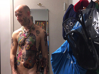 Face Tatted Masturbator