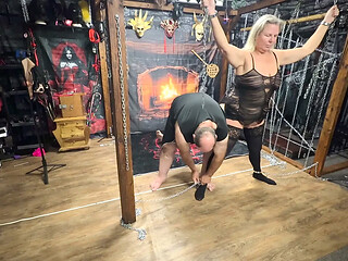 Double Domme action with mistress Peaches