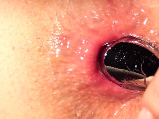 Anal Fingering and Buttplug Play Close up